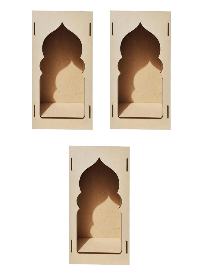LET'S DIY طقم ديكور حائط "جاروكا" من خشب MDF غير مكتمل الصنع - صندوق خشبي عادي مقطوع يدويًا لتزيين المنزل بشكل إبداعي، وإطار قابل للتخصيص للأعمال الفنية والرسم والمشاريع اليدوية. - Image 1
